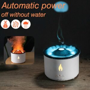 Ny Volcanic Flame Aroma Diffuser eller eterisk olja 360ml. USB Bärbar luftfuktare med rökring effekt. Nattljuslampa
