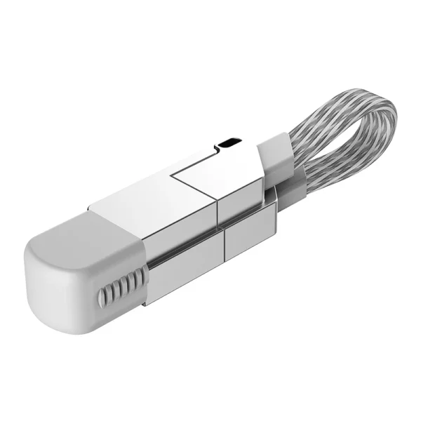 4 i 1 Multi Snabbladdningskabel, Nyckelring PD för iPhone Lightning 27W, Andriod TYPE-C 60W QC 27W Snabbladdningsdatakabel Nyckelchai, Smart  och smidig laddningskabel. Perfekt pryl som är lätt att ta med sig. - Bild 9