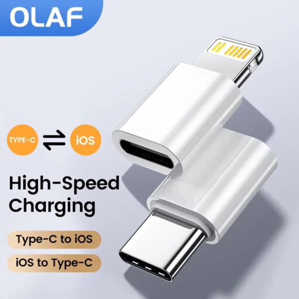 Adapter Typ c till Lightning och Hona Typ C Adapter för Ios, Snabbladdningsadapter USB C Converter till iPhone