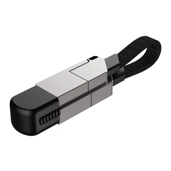 4 i 1 Multi Snabbladdningskabel, Nyckelring PD för iPhone Lightning 27W, Andriod TYPE-C 60W QC 27W Snabbladdningsdatakabel Nyckelchai, Smart  och smidig laddningskabel. Perfekt pryl som är lätt att ta med sig. - Bild 8
