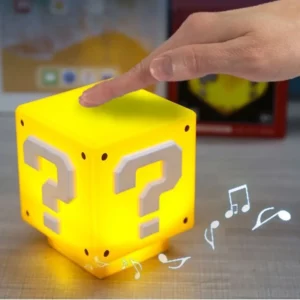 3D Nattljus Färgglada Pac Man Super Mario Figur Pixel Toy Led Frågetecken Ljus Spelikon Atmosfär Lamp Presenter