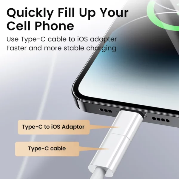 Adapter Typ c till Lightning och Hona Typ C Adapter för Ios, Snabbladdningsadapter USB C Converter till iPhone - Bild 4