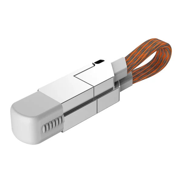 4 i 1 Multi Snabbladdningskabel, Nyckelring PD för iPhone Lightning 27W, Andriod TYPE-C 60W QC 27W Snabbladdningsdatakabel Nyckelchai, Smart  och smidig laddningskabel. Perfekt pryl som är lätt att ta med sig. - Bild 7
