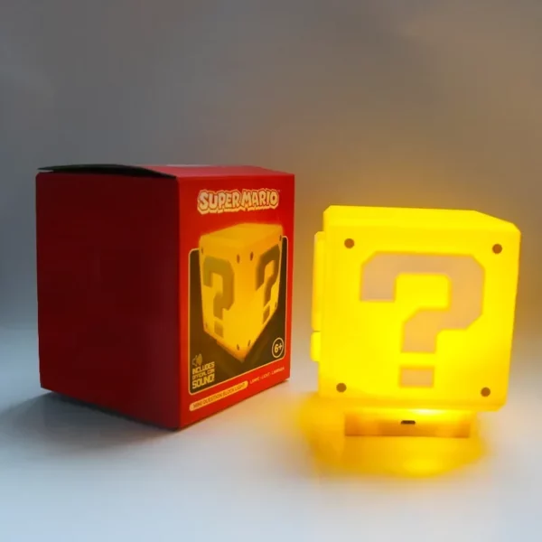 3D Nattljus Färgglada Pac Man Super Mario Figur Pixel Toy Led Frågetecken Ljus Spelikon Atmosfär Lamp Presenter - Bild 3