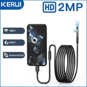 KERUI 2MP enkel eller dubbel lins, vattentätt endoskop, mini inspektionskamera för Iphone/Android,  typ C  och IOS
